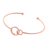 0.07ct 14k Rose Gold Diamond Bangle